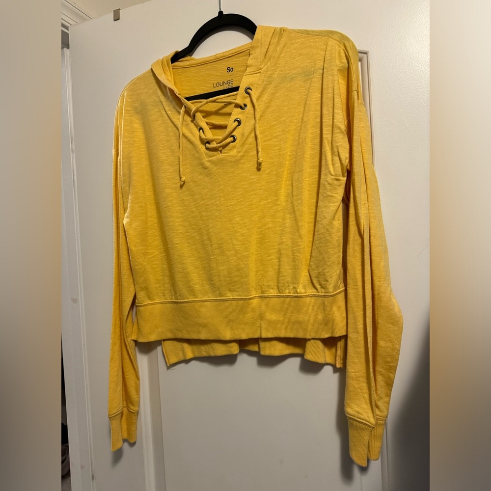 Yellow Crop Sweatshirt XS